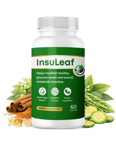Insuleaf one bottle with ingredients